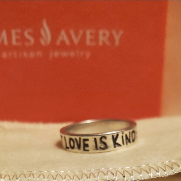 James Avery Retired Love Is Kind Love Is Patient Ring Size 7.5 - Picture 7 of 8